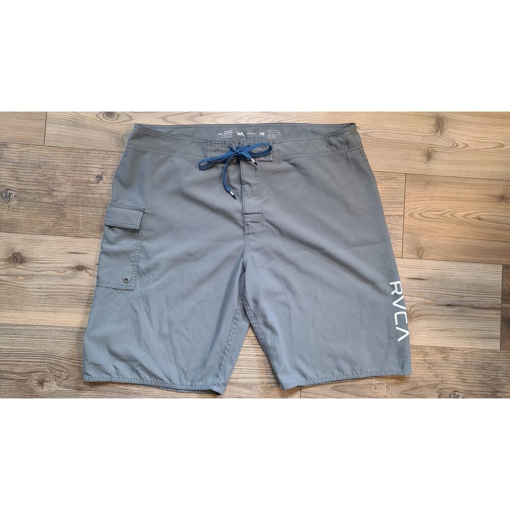 RVCA Classic Non-Stretch Shorts Mens‎ 38 Solid Gray Performance Board Short LOGO